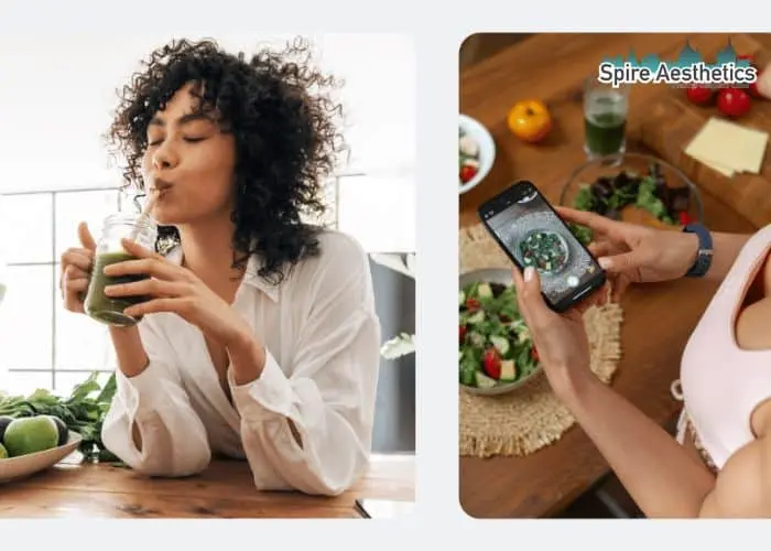 Image of woman looking into her diet and fat freezing Coventry to improve her health